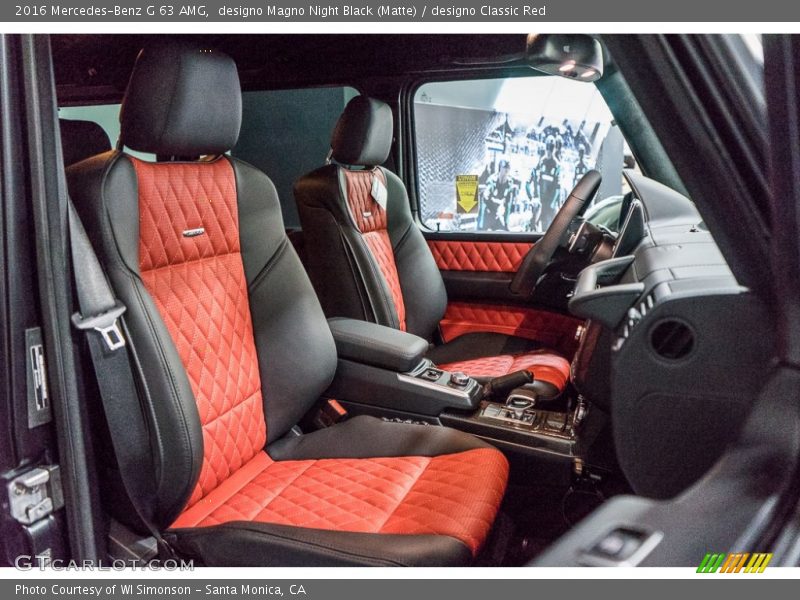 Front Seat of 2016 G 63 AMG