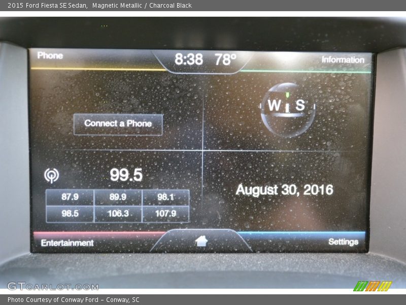 Magnetic Metallic / Charcoal Black 2015 Ford Fiesta SE Sedan