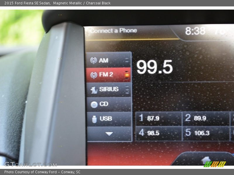 Magnetic Metallic / Charcoal Black 2015 Ford Fiesta SE Sedan