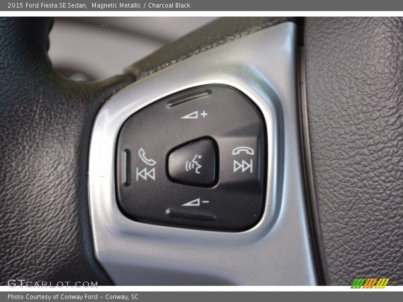 Magnetic Metallic / Charcoal Black 2015 Ford Fiesta SE Sedan