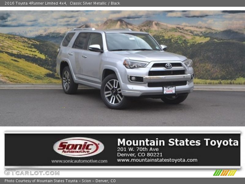 Classic Silver Metallic / Black 2016 Toyota 4Runner Limited 4x4