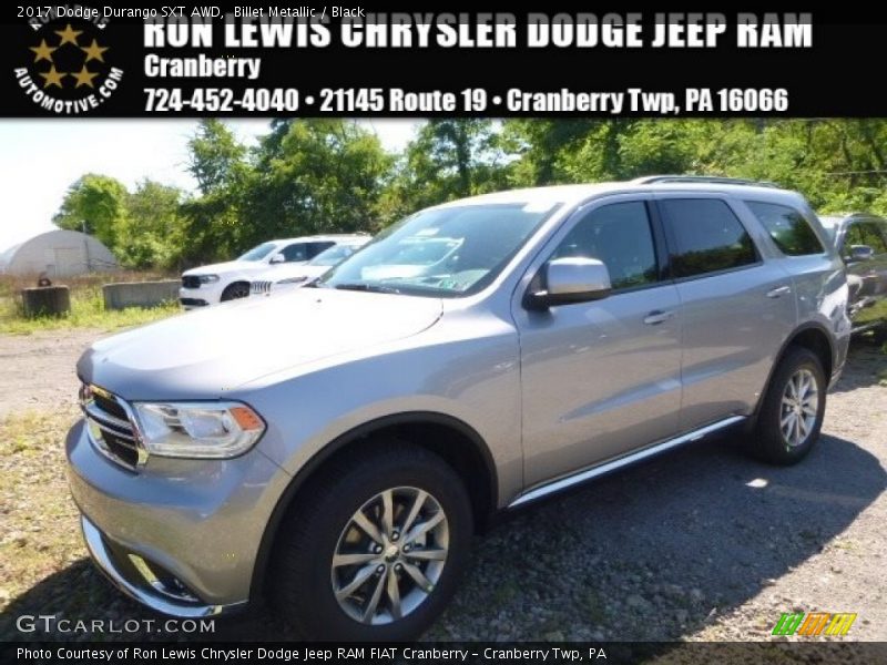 Billet Metallic / Black 2017 Dodge Durango SXT AWD