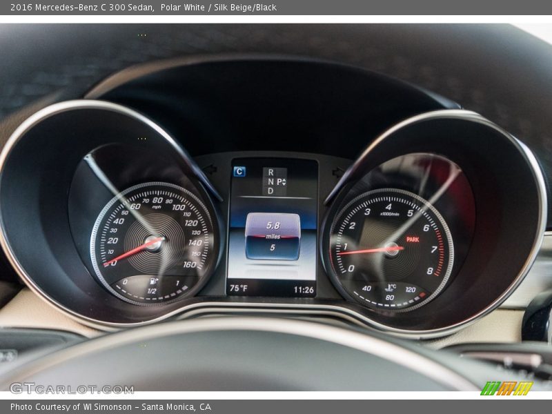 Polar White / Silk Beige/Black 2016 Mercedes-Benz C 300 Sedan
