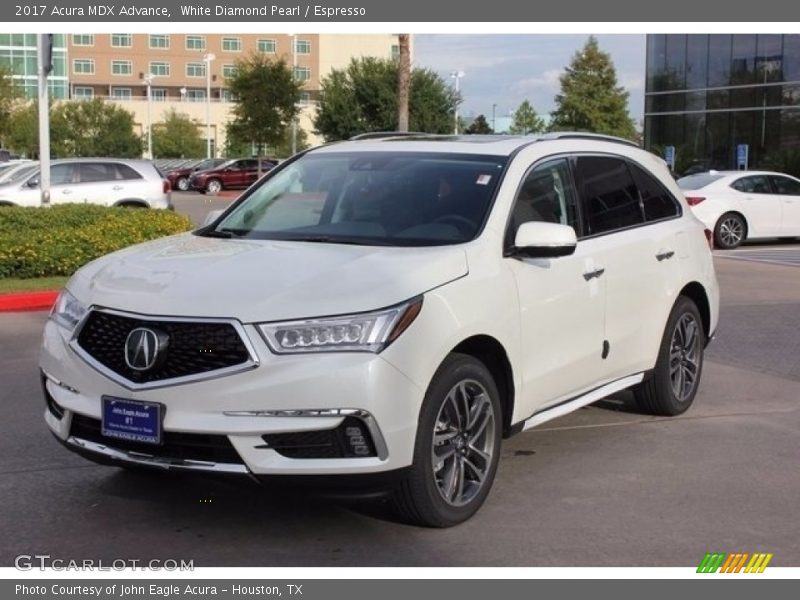 White Diamond Pearl / Espresso 2017 Acura MDX Advance