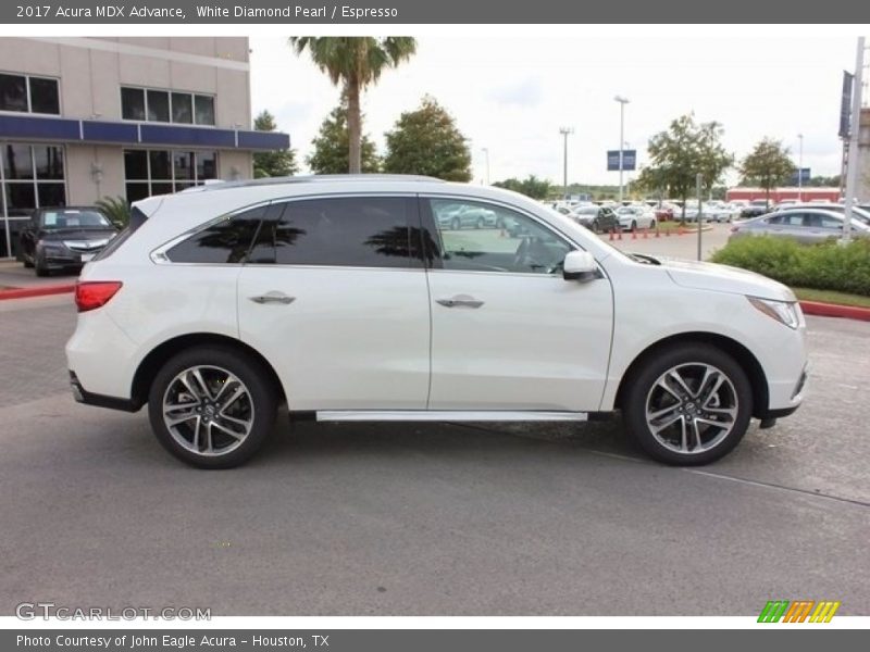 White Diamond Pearl / Espresso 2017 Acura MDX Advance