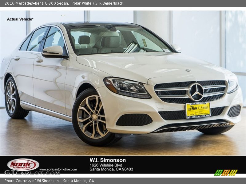 Polar White / Silk Beige/Black 2016 Mercedes-Benz C 300 Sedan