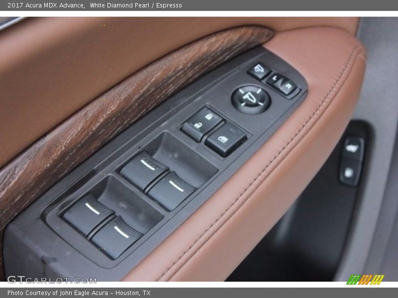 White Diamond Pearl / Espresso 2017 Acura MDX Advance