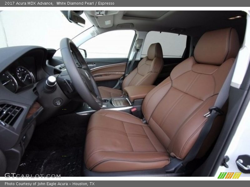 White Diamond Pearl / Espresso 2017 Acura MDX Advance