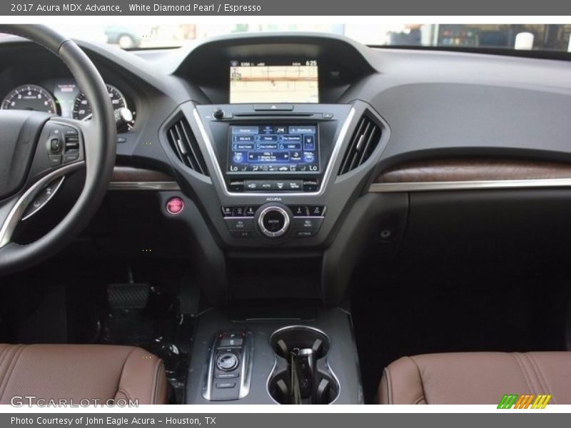 White Diamond Pearl / Espresso 2017 Acura MDX Advance