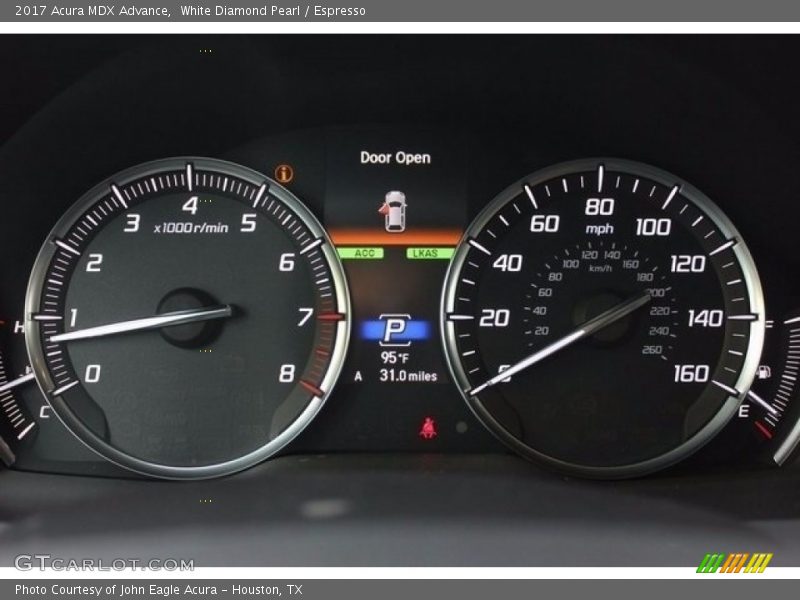 White Diamond Pearl / Espresso 2017 Acura MDX Advance