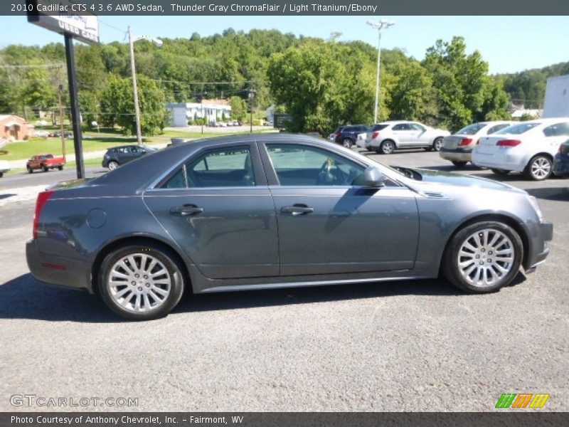Thunder Gray ChromaFlair / Light Titanium/Ebony 2010 Cadillac CTS 4 3.6 AWD Sedan