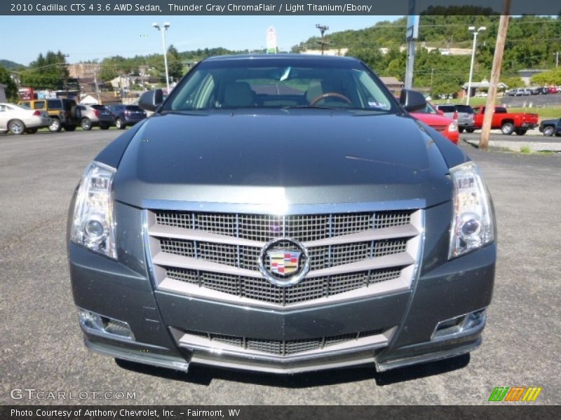 Thunder Gray ChromaFlair / Light Titanium/Ebony 2010 Cadillac CTS 4 3.6 AWD Sedan