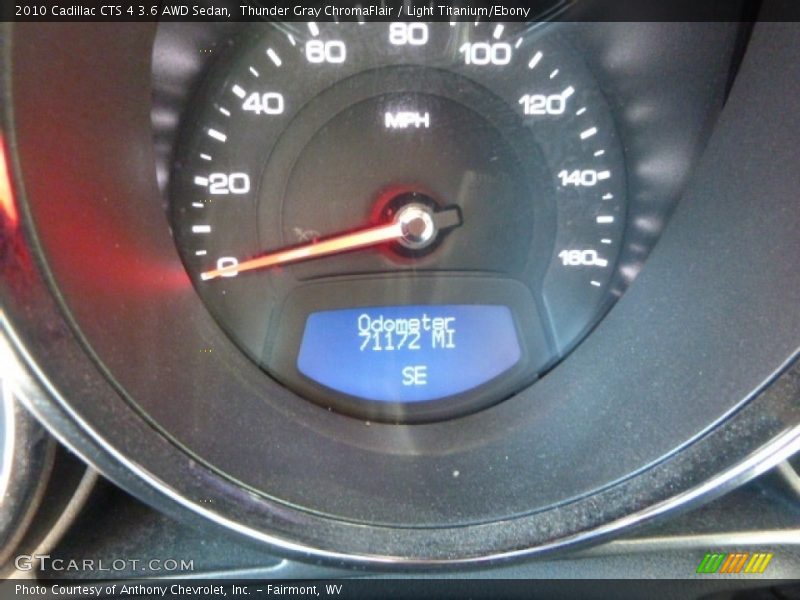 Thunder Gray ChromaFlair / Light Titanium/Ebony 2010 Cadillac CTS 4 3.6 AWD Sedan
