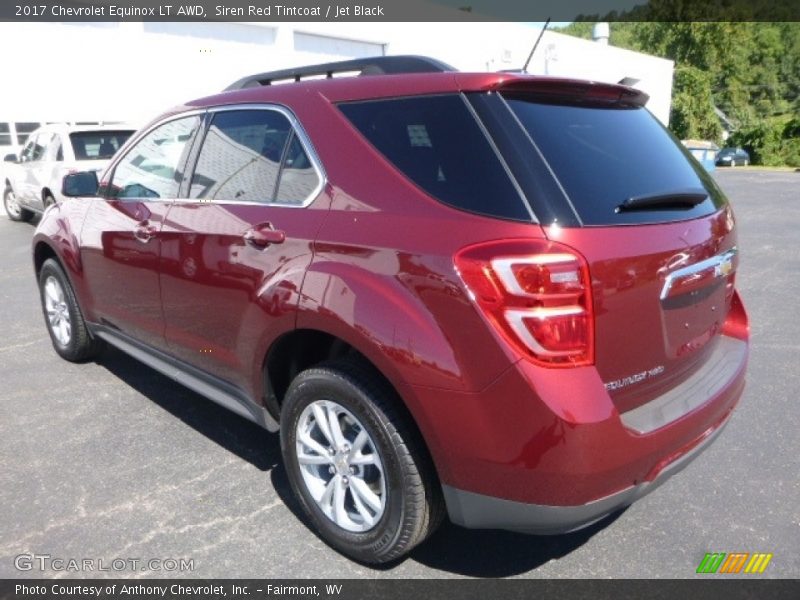 Siren Red Tintcoat / Jet Black 2017 Chevrolet Equinox LT AWD