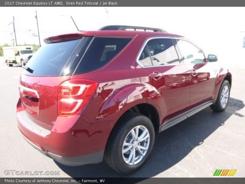Siren Red Tintcoat / Jet Black 2017 Chevrolet Equinox LT AWD