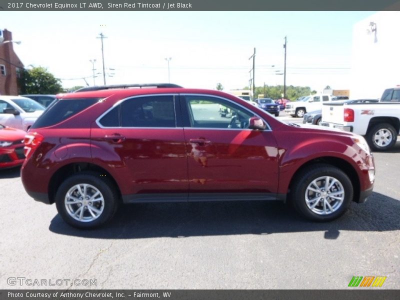 Siren Red Tintcoat / Jet Black 2017 Chevrolet Equinox LT AWD