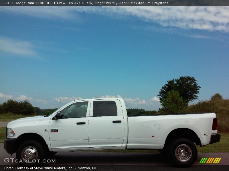 Bright White / Dark Slate/Medium Graystone 2012 Dodge Ram 3500 HD ST Crew Cab 4x4 Dually