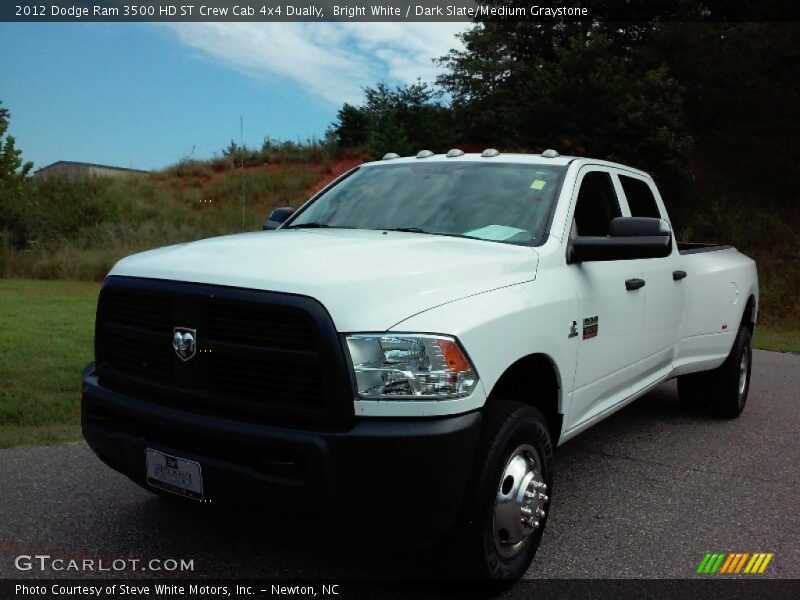 Bright White / Dark Slate/Medium Graystone 2012 Dodge Ram 3500 HD ST Crew Cab 4x4 Dually