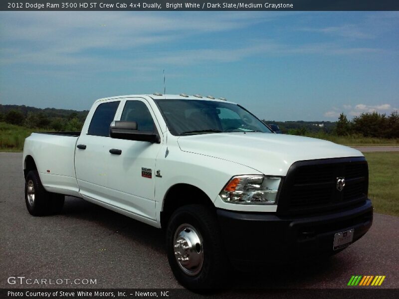 Bright White / Dark Slate/Medium Graystone 2012 Dodge Ram 3500 HD ST Crew Cab 4x4 Dually