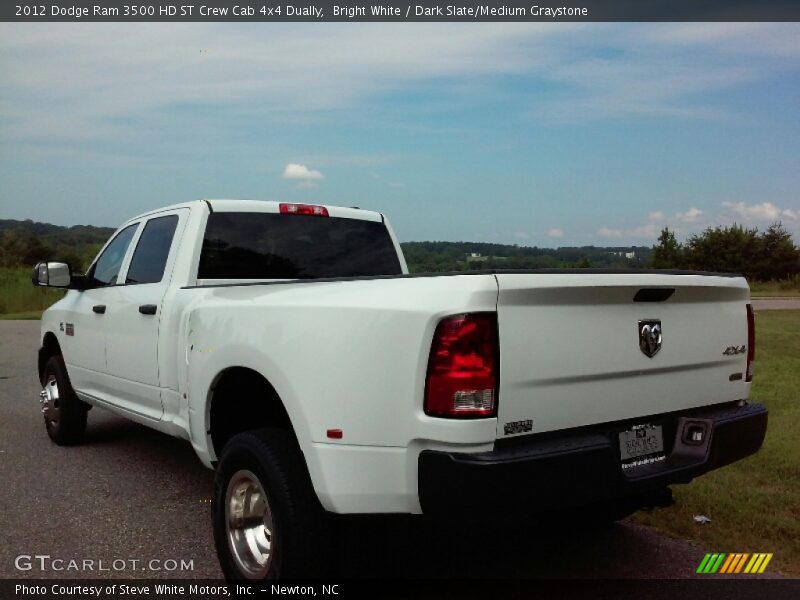 Bright White / Dark Slate/Medium Graystone 2012 Dodge Ram 3500 HD ST Crew Cab 4x4 Dually