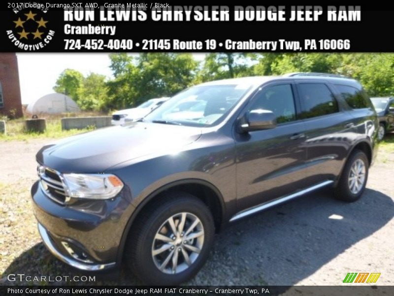 Granite Metallic / Black 2017 Dodge Durango SXT AWD
