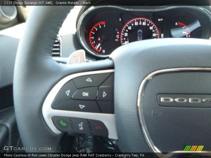 Granite Metallic / Black 2017 Dodge Durango SXT AWD