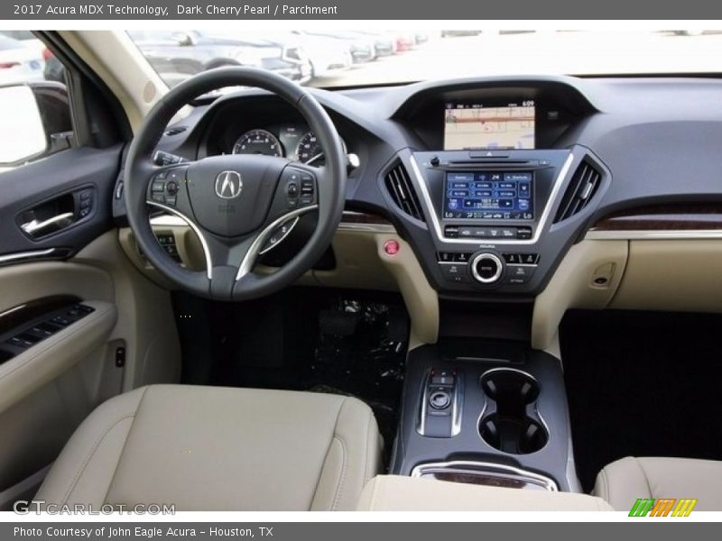Dark Cherry Pearl / Parchment 2017 Acura MDX Technology