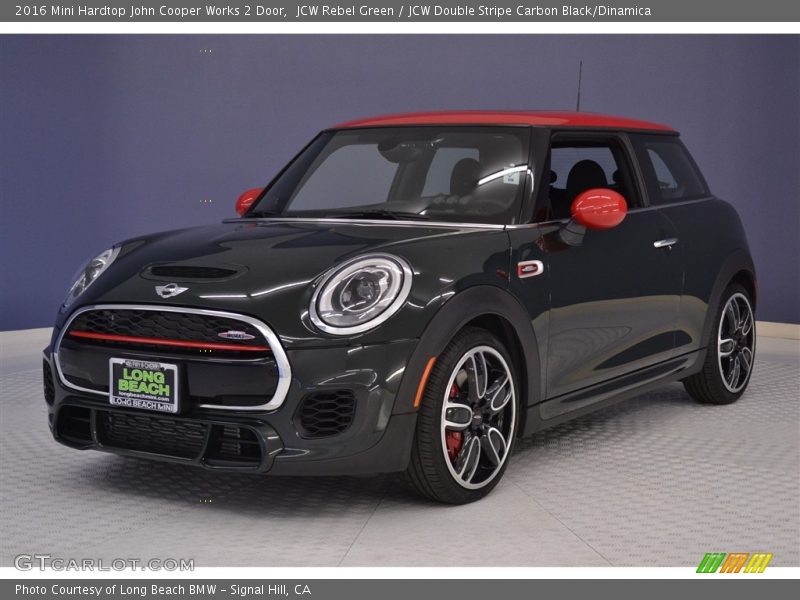 JCW Rebel Green / JCW Double Stripe Carbon Black/Dinamica 2016 Mini Hardtop John Cooper Works 2 Door