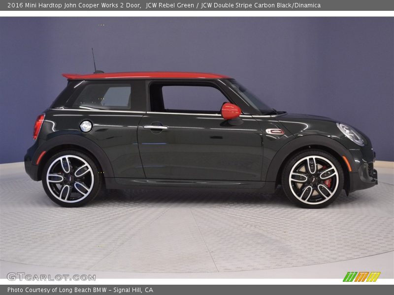 JCW Rebel Green / JCW Double Stripe Carbon Black/Dinamica 2016 Mini Hardtop John Cooper Works 2 Door