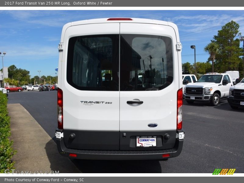 Oxford White / Pewter 2017 Ford Transit Van 250 MR Long
