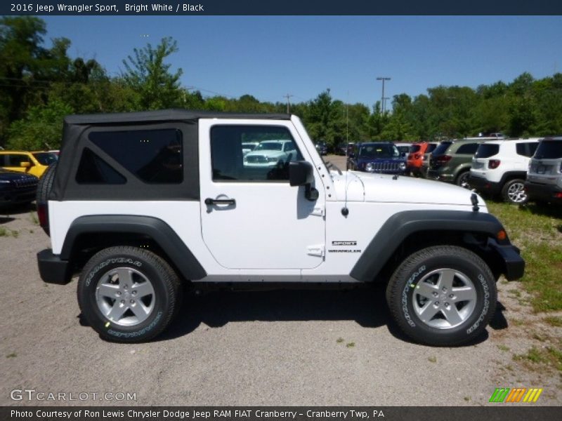 Bright White / Black 2016 Jeep Wrangler Sport
