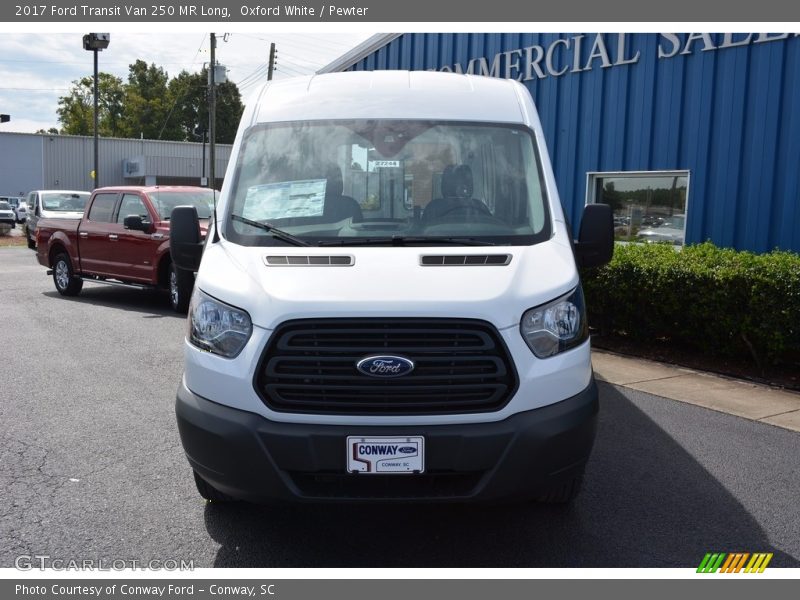 Oxford White / Pewter 2017 Ford Transit Van 250 MR Long
