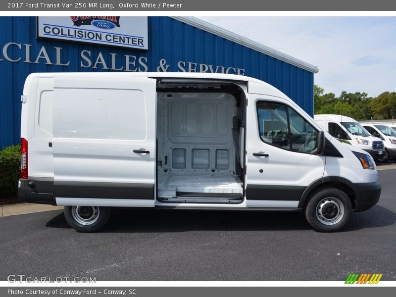 Oxford White / Pewter 2017 Ford Transit Van 250 MR Long