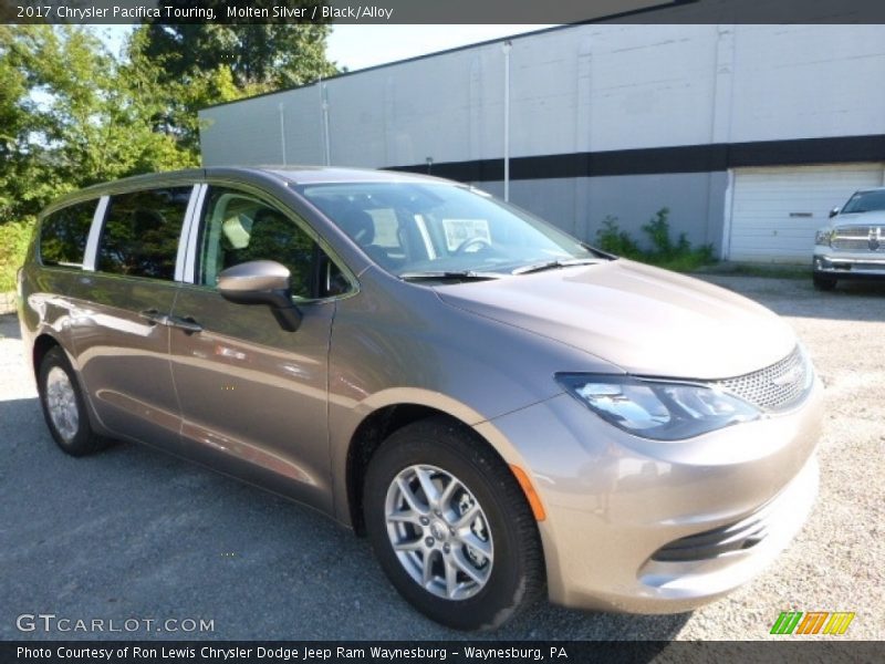 Molten Silver / Black/Alloy 2017 Chrysler Pacifica Touring