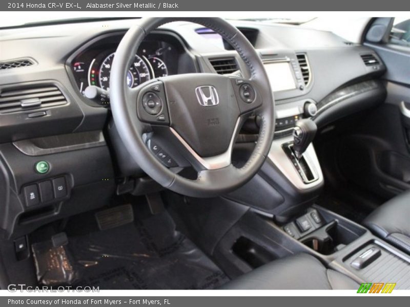 Alabaster Silver Metallic / Black 2014 Honda CR-V EX-L