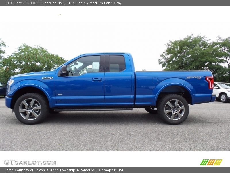 Blue Flame / Medium Earth Gray 2016 Ford F150 XLT SuperCab 4x4