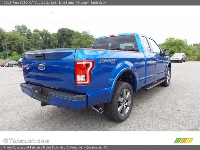 Blue Flame / Medium Earth Gray 2016 Ford F150 XLT SuperCab 4x4