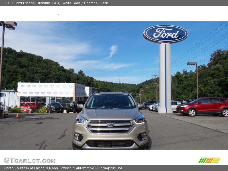 White Gold / Charcoal Black 2017 Ford Escape Titanium 4WD