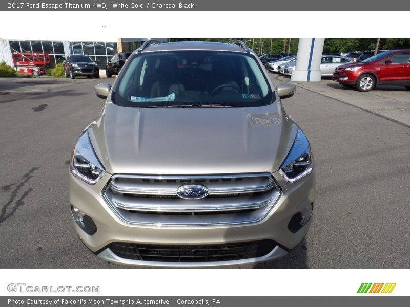 White Gold / Charcoal Black 2017 Ford Escape Titanium 4WD
