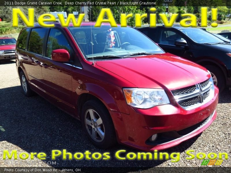 Deep Cherry Red Crystal Pearl / Black/Light Graystone 2011 Dodge Grand Caravan Crew
