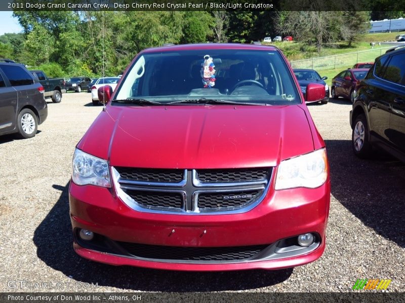 Deep Cherry Red Crystal Pearl / Black/Light Graystone 2011 Dodge Grand Caravan Crew