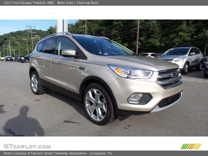 White Gold / Charcoal Black 2017 Ford Escape Titanium 4WD