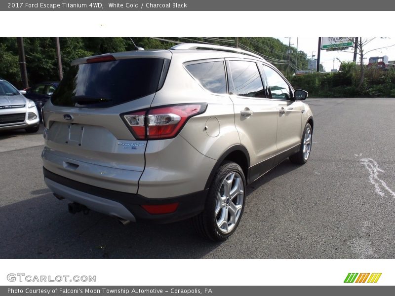 White Gold / Charcoal Black 2017 Ford Escape Titanium 4WD