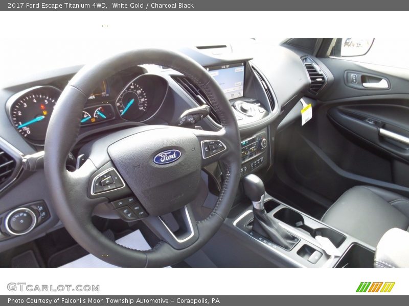 White Gold / Charcoal Black 2017 Ford Escape Titanium 4WD