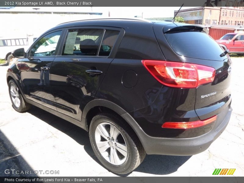 Black Cherry / Black 2012 Kia Sportage LX AWD