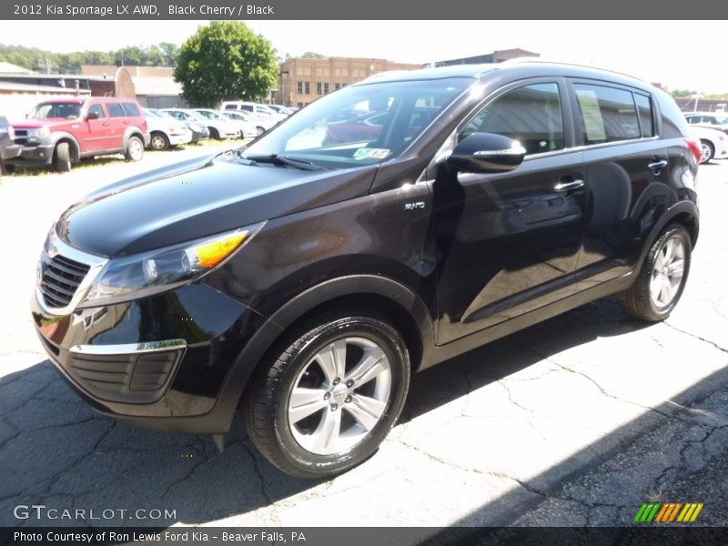 Black Cherry / Black 2012 Kia Sportage LX AWD