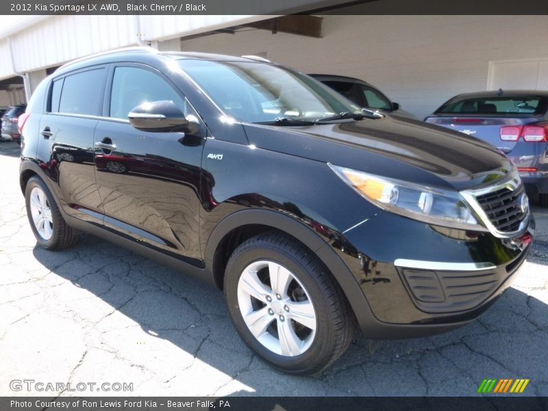 Black Cherry / Black 2012 Kia Sportage LX AWD