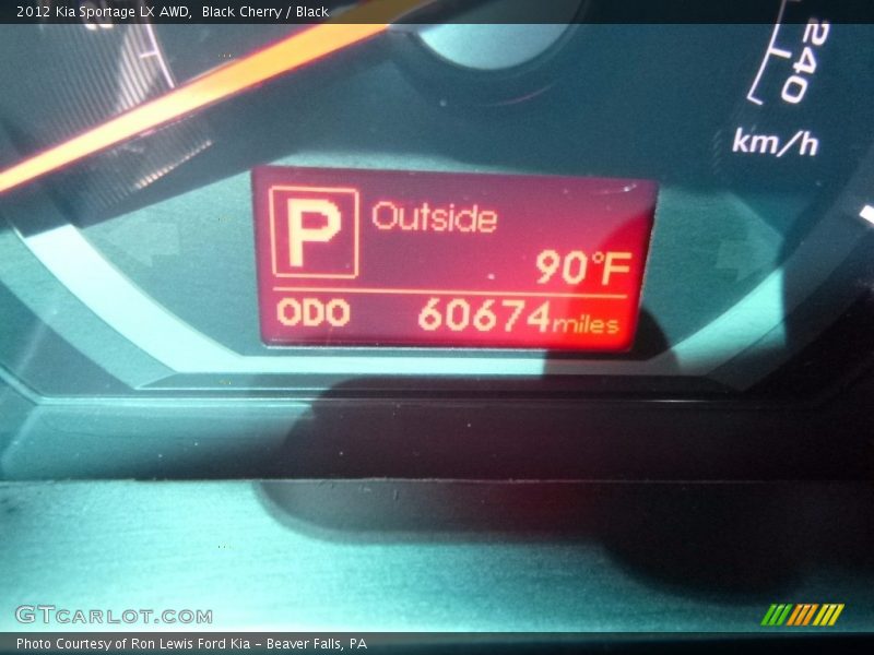 Black Cherry / Black 2012 Kia Sportage LX AWD