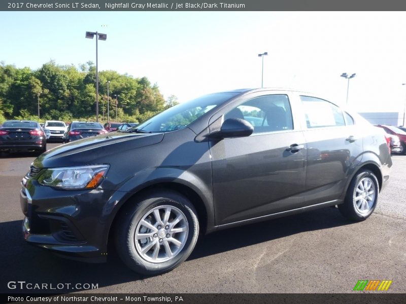 Nightfall Gray Metallic / Jet Black/Dark Titanium 2017 Chevrolet Sonic LT Sedan