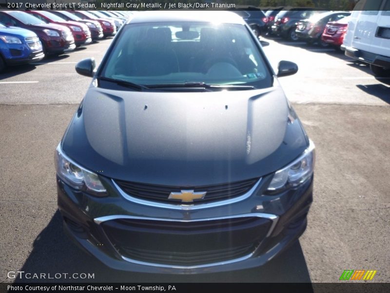 Nightfall Gray Metallic / Jet Black/Dark Titanium 2017 Chevrolet Sonic LT Sedan
